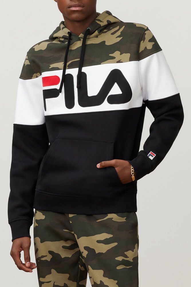 Fila Hoodie Mens Black Grand-slam - Ireland 48259-DWLC